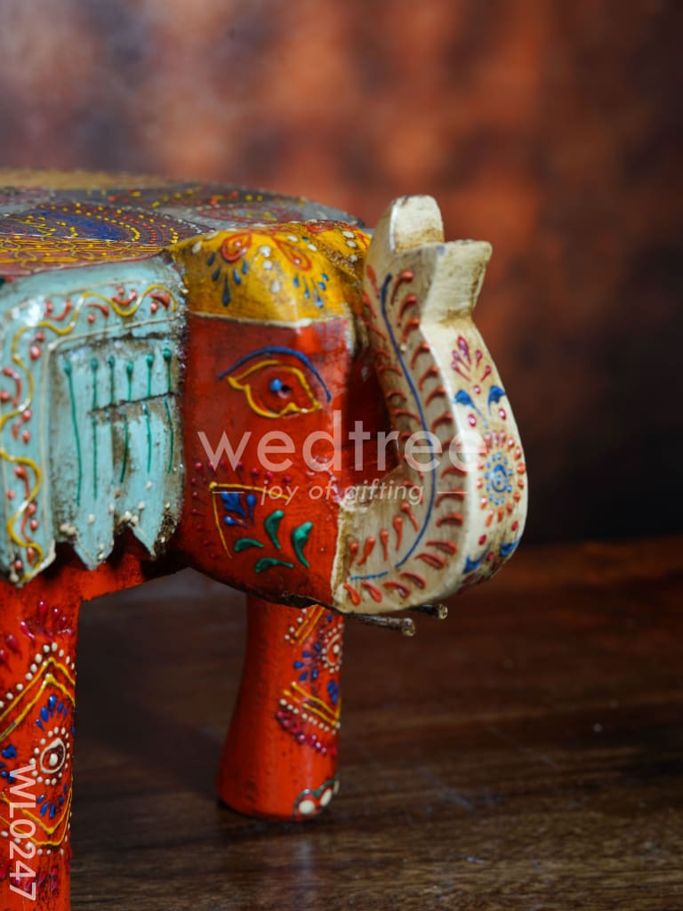 Elephant stool - 6 inch (Antique Orange) - WL0247
