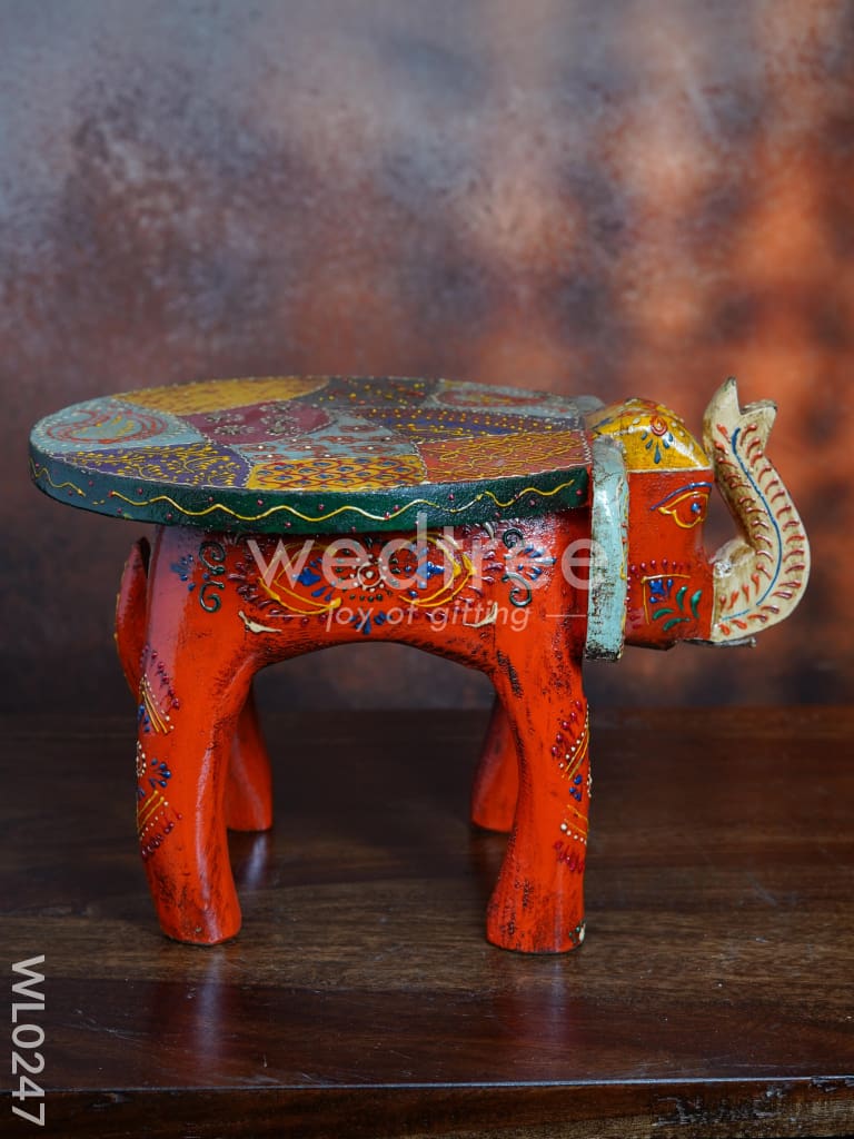 Elephant stool - 6 inch (Antique Orange) - WL0247