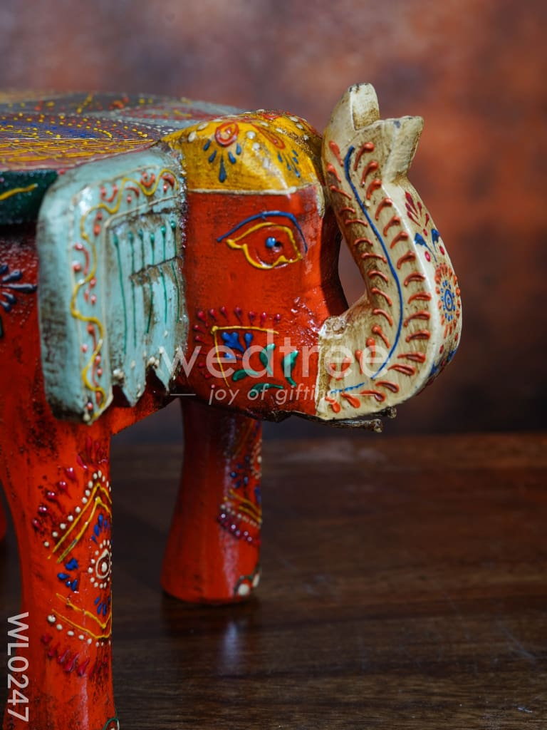 Elephant stool - 6 inch (Antique Orange) - WL0247