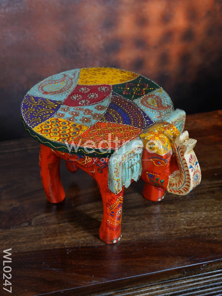 Elephant stool - 6 inch (Antique Orange) - WL0247