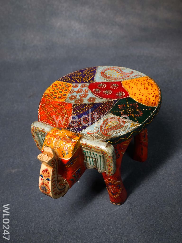 Elephant stool - 6 inch (Antique Orange) - WL0247