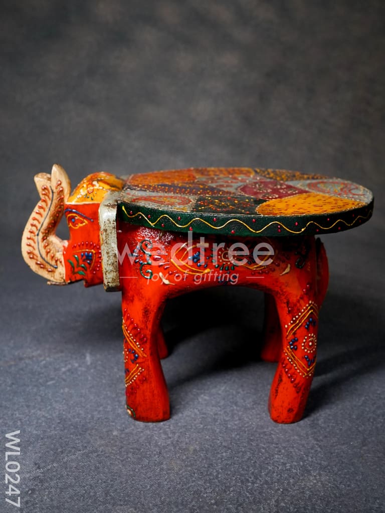 Elephant stool - 6 inch (Antique Orange) - WL0247