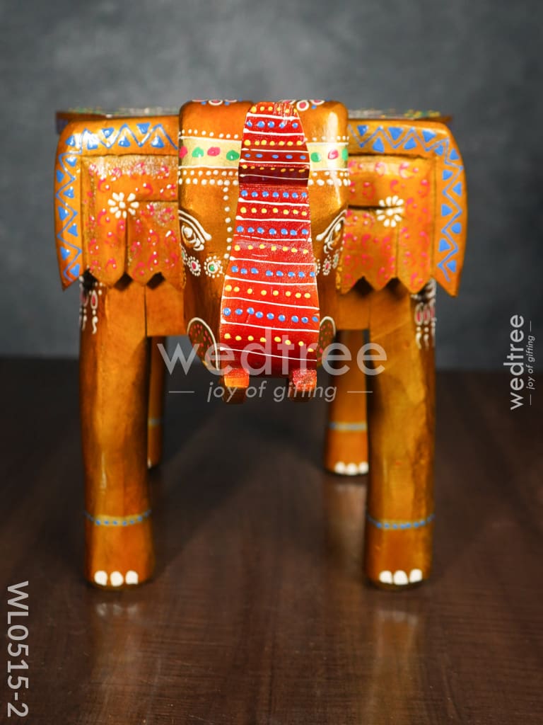 Elephant stool - (Red and Orange) - WL0515