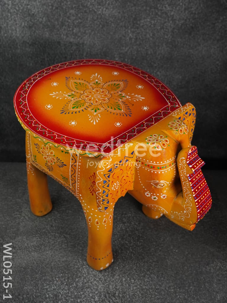 Elephant stool - (Red and Orange) - WL0515
