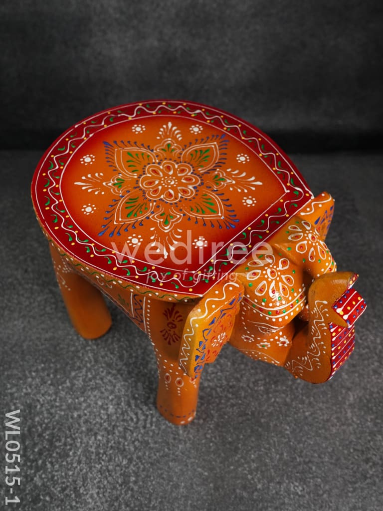 Elephant stool - (Red and Orange) - WL0515