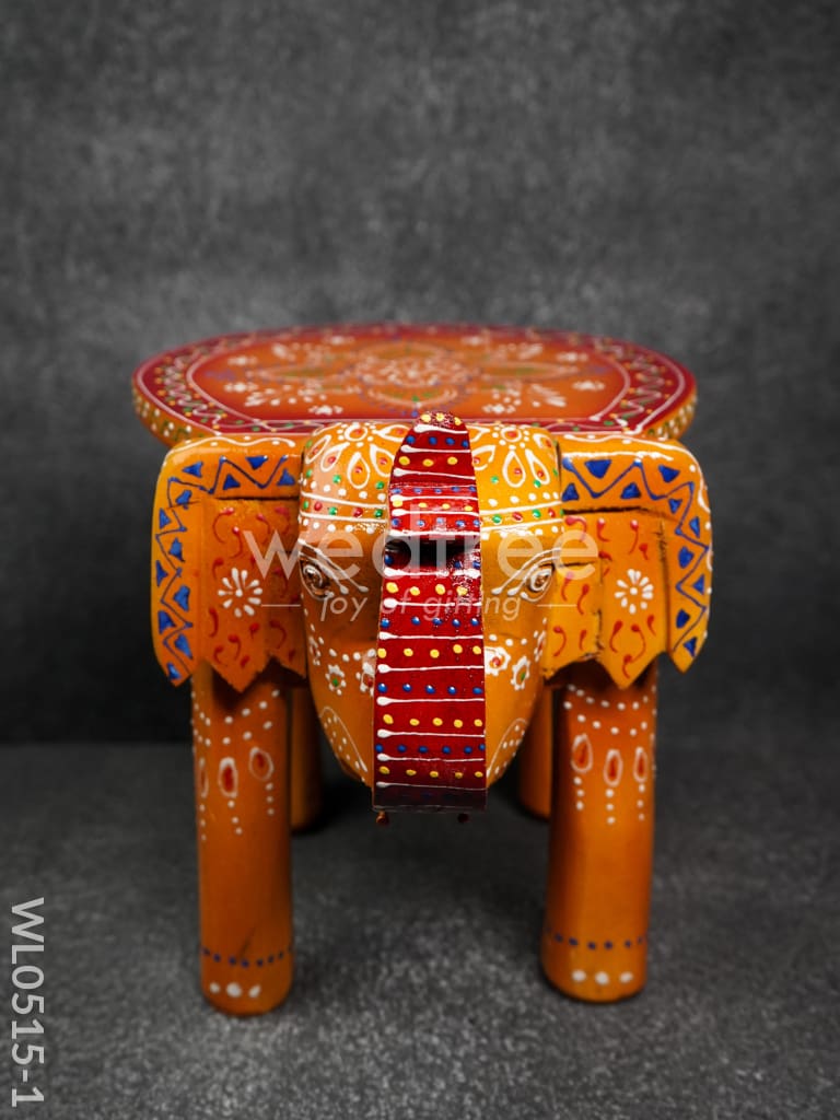 Elephant stool - (Red and Orange) - WL0515