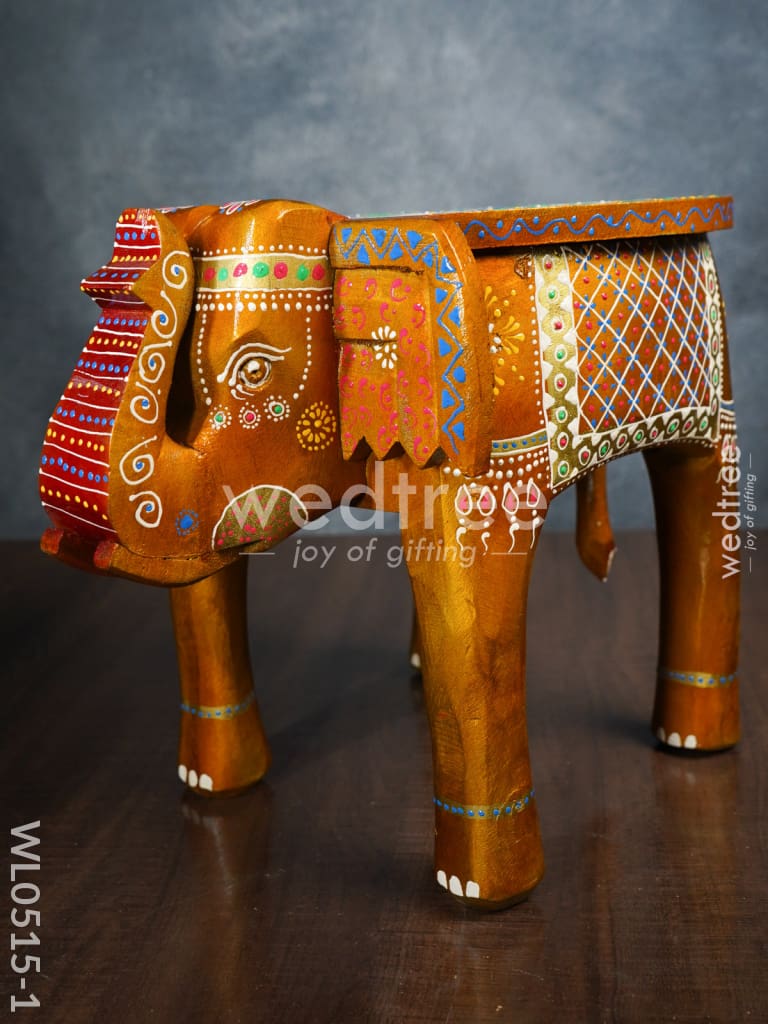 Elephant stool - (Red and Orange) - WL0515