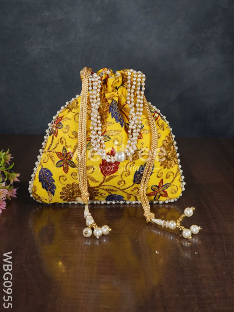 Embroidery Chamki Work Potli Bag - WBG0955