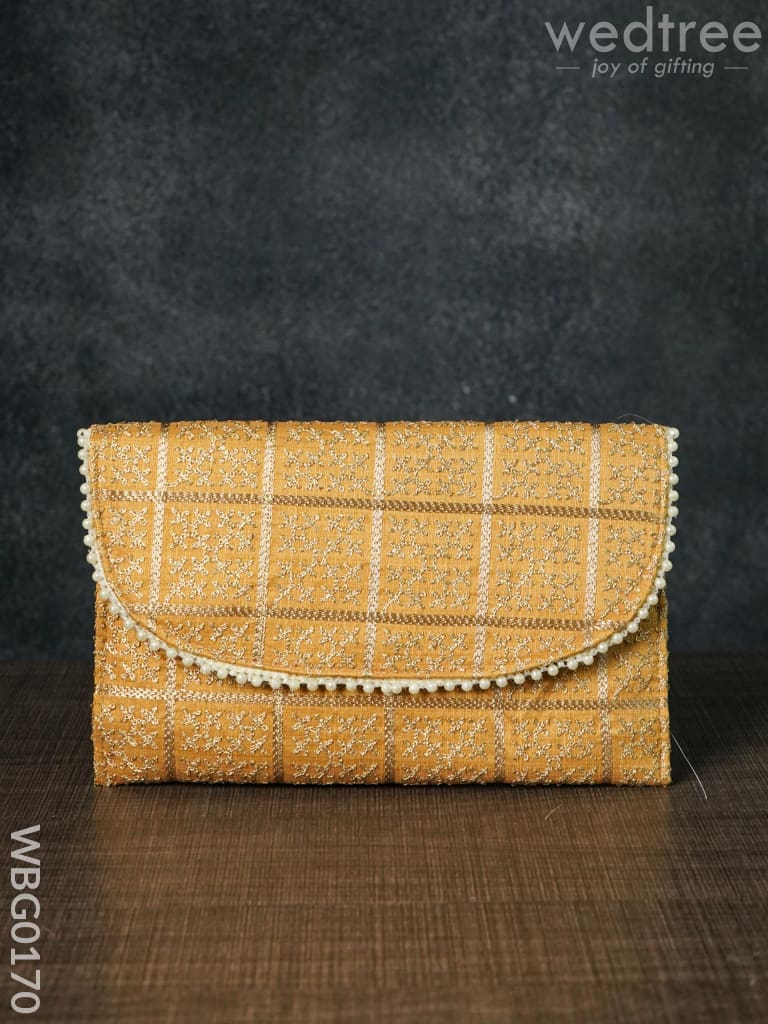 Embroidery Clutch Purse with Cross Design - WBG0170