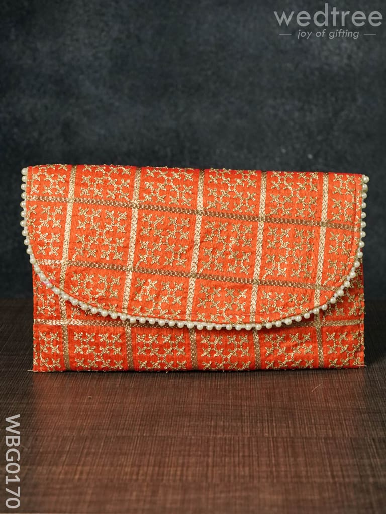 Embroidery Clutch Purse with Cross Design - WBG0170