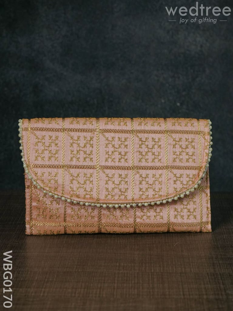 Embroidery Clutch Purse with Cross Design - WBG0170