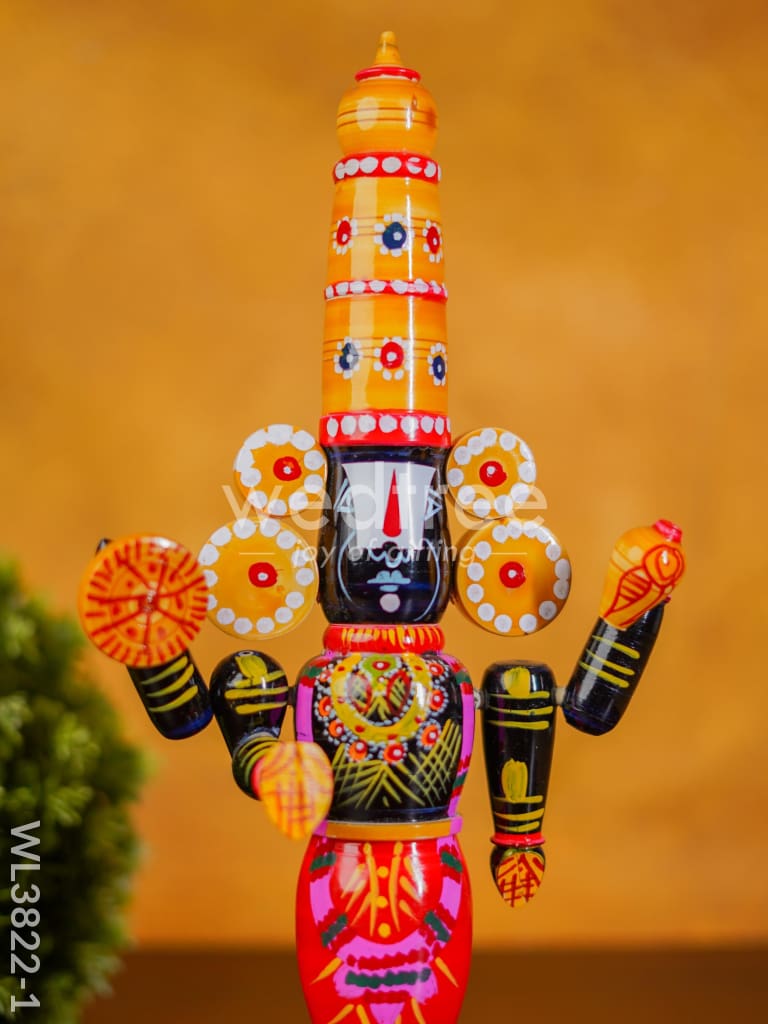 Etikoppaka Toy - Tirupathi Balaji - 13 inch - WL3822-1