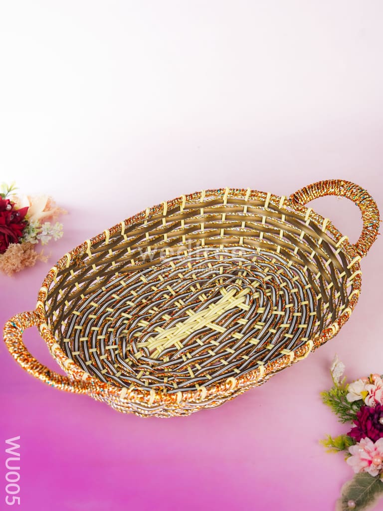 Festive Combo - Decorative Basket with Kalpavriksha Tree, Tin Jar, Bag with Dry Fruits - WU005