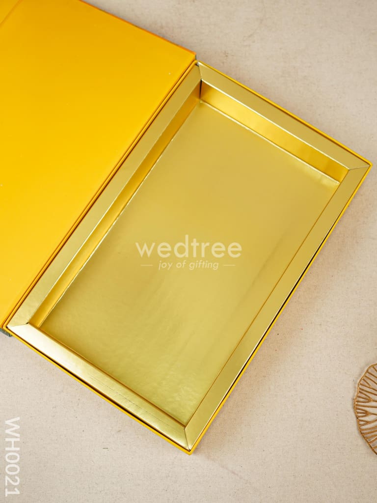 Flip Top 4 Line Jumbo Box - Yellow Cow Print - WH0021