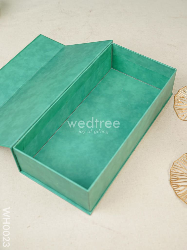 Flip Top Box - Green Flower Print Box - WH0023