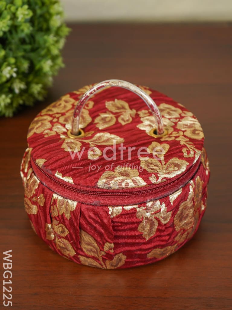 Floral Design Bangle Box with Handle - 6.5 inch - WBG1225