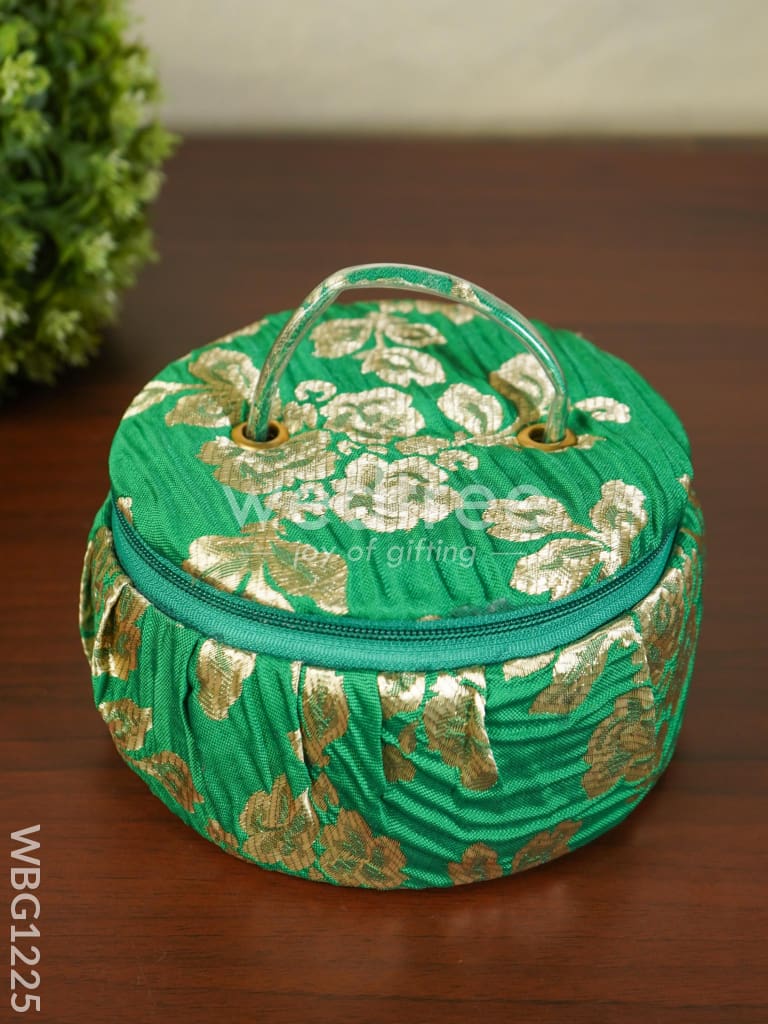 Floral Design Bangle Box with Handle - 6.5 inch - WBG1225