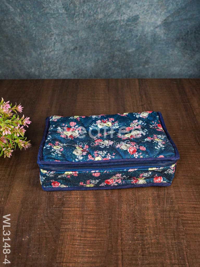 Floral Designed Jewel Pouch with Bangle Holder (10x7) - WL3148