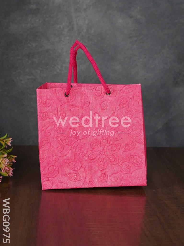 Floral Embossed Paper Bag - WBG0975