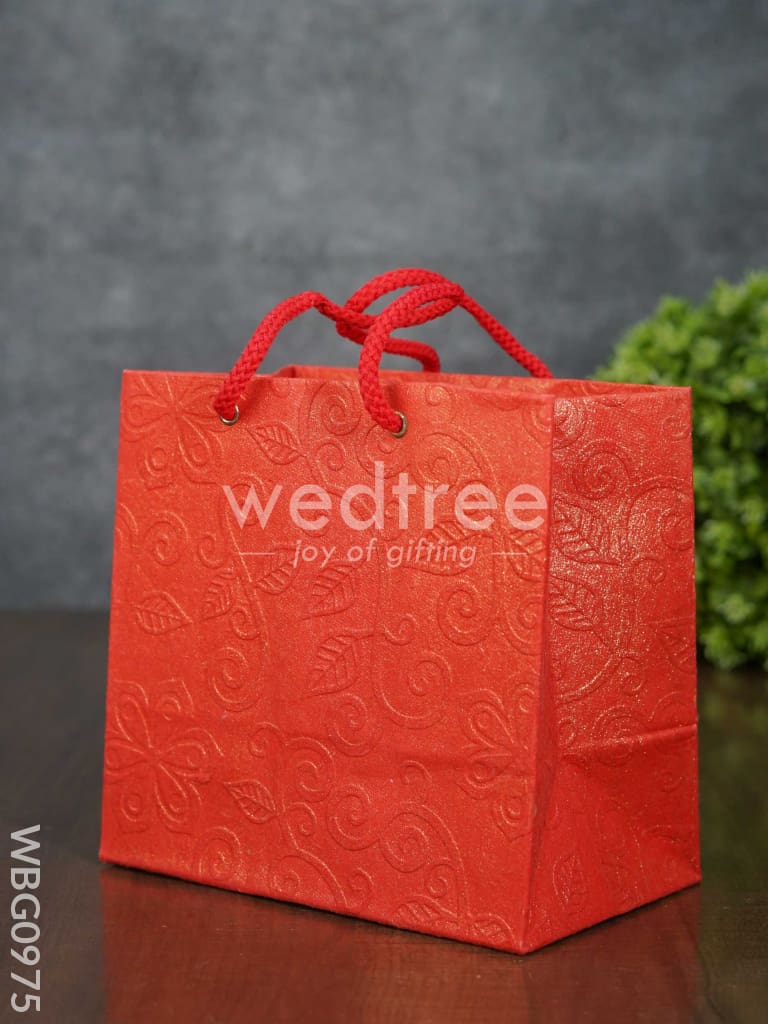 Floral Embossed Paper Bag - WBG0975
