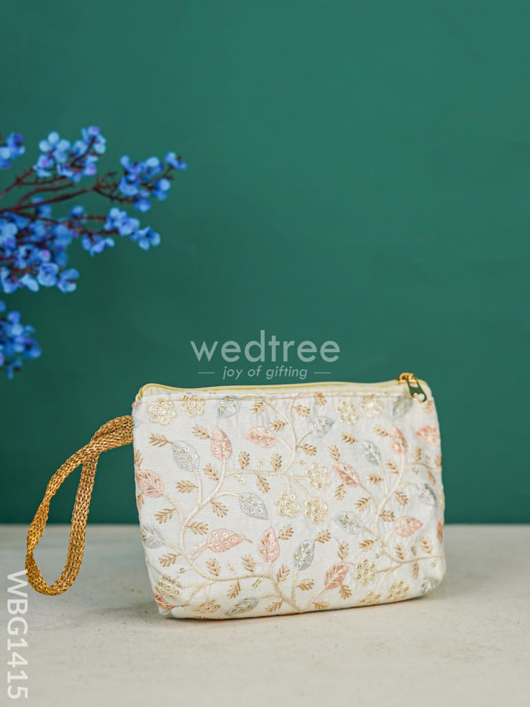 Floral Embroidered Pouch - WBG1415