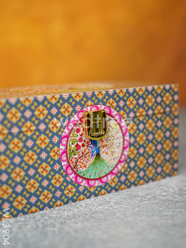 Floral Peacock Dry Fruit Box - WL3904
