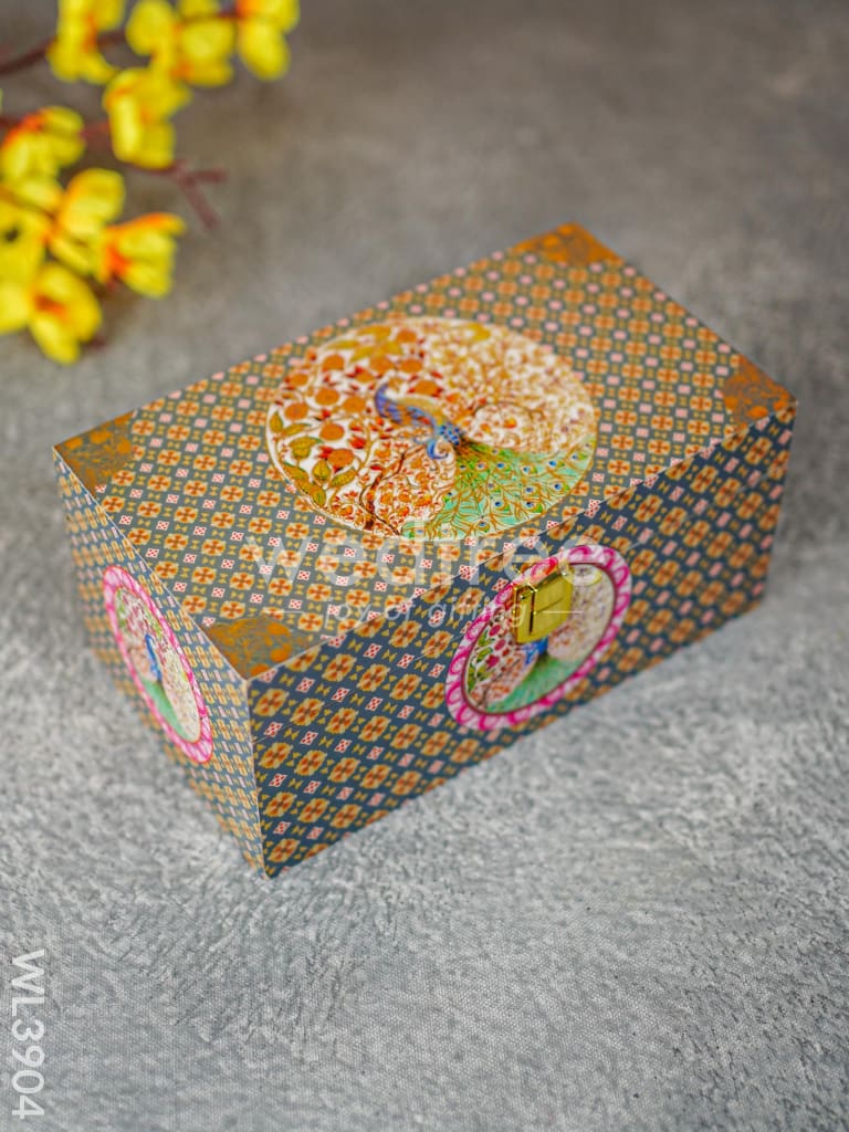 Floral Peacock Dry Fruit Box - WL3904