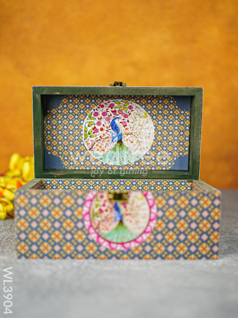 Floral Peacock Dry Fruit Box - WL3904