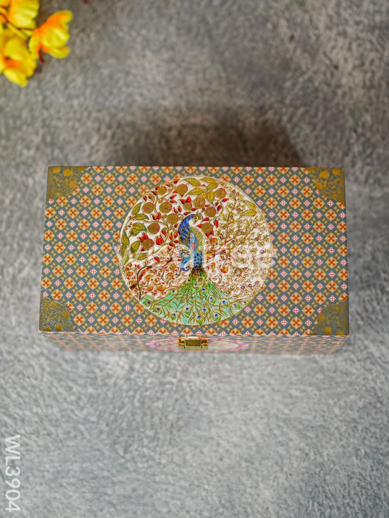 Floral Peacock Dry Fruit Box - WL3904