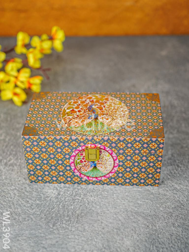 Floral Peacock Dry Fruit Box - WL3904