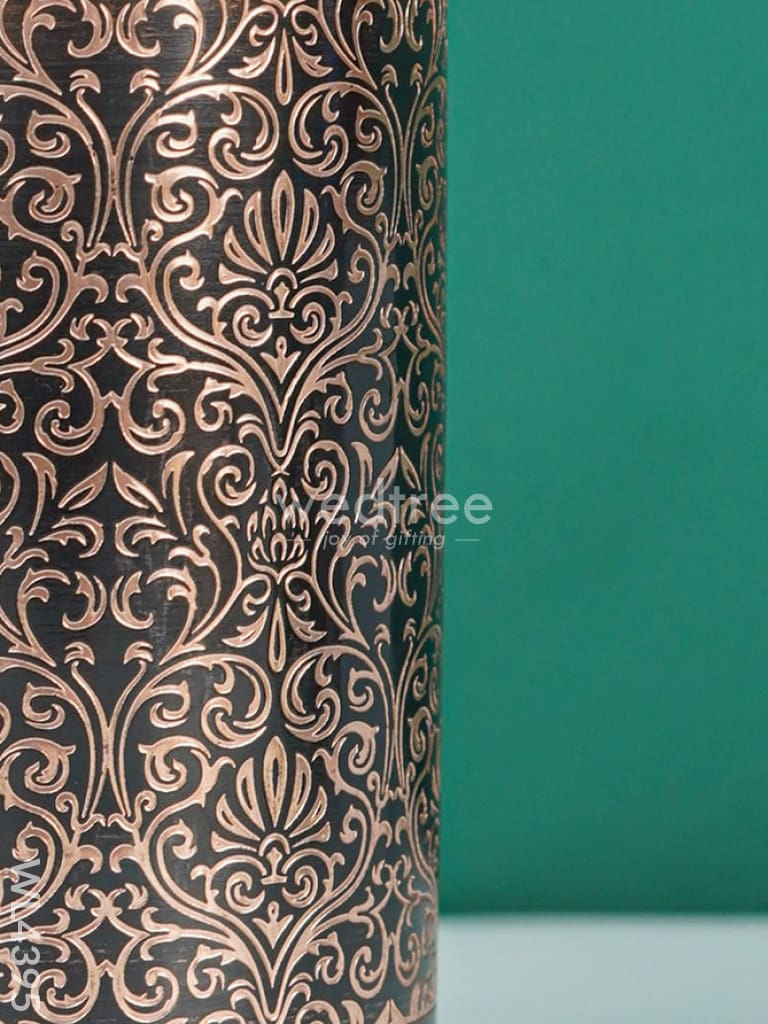 Floral Printed Copper Bottle - 650 ml - WL4395