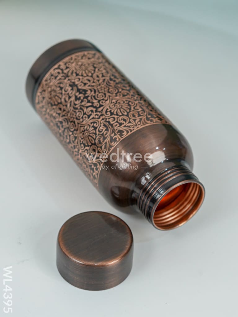 Floral Printed Copper Bottle - 650 ml - WL4395