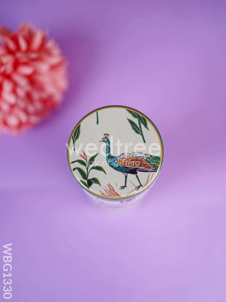 Floral Printed Tin Jar - WBG1330