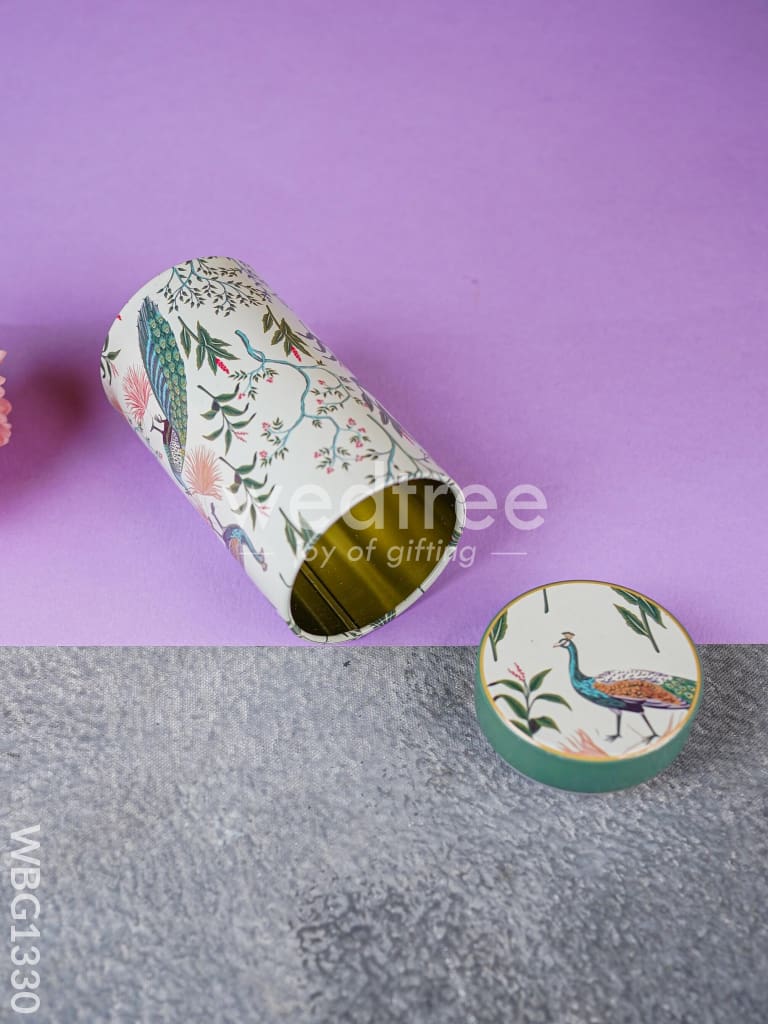 Floral Printed Tin Jar - WBG1330