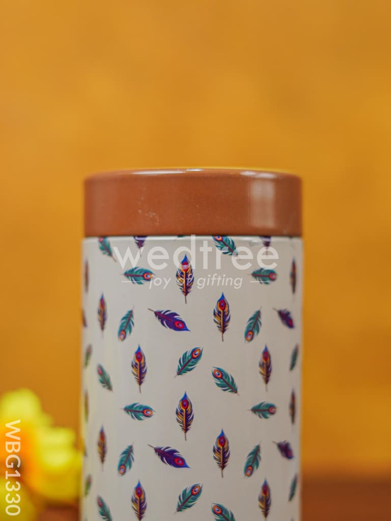 Floral Printed Tin Jar - WBG1330