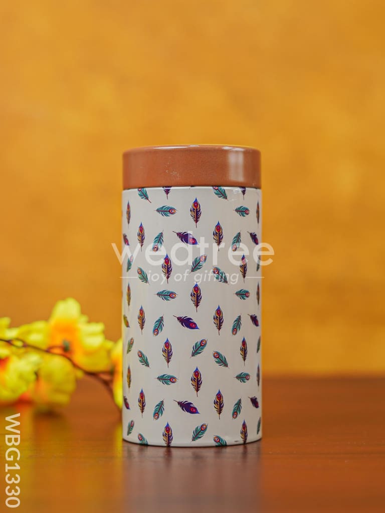Floral Printed Tin Jar - WBG1330