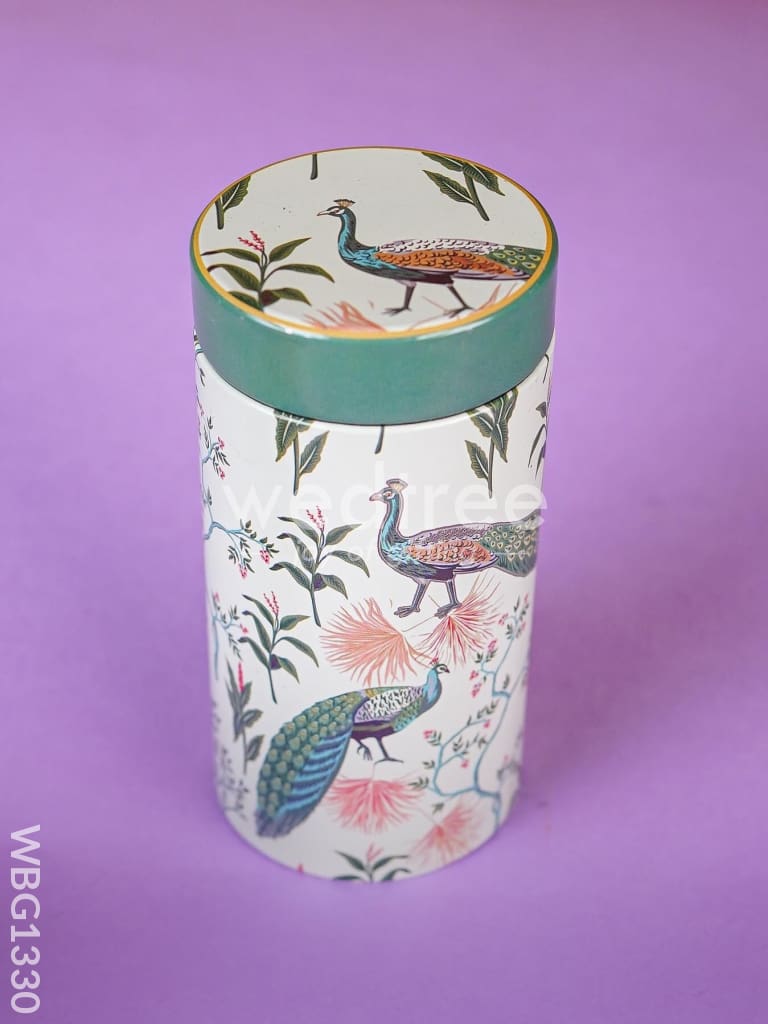Floral Printed Tin Jar - WBG1330