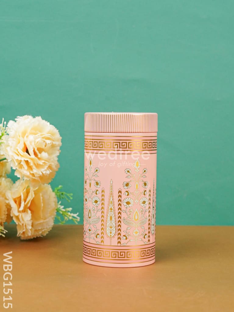 Floral Printed Tin Jar - WBG1515