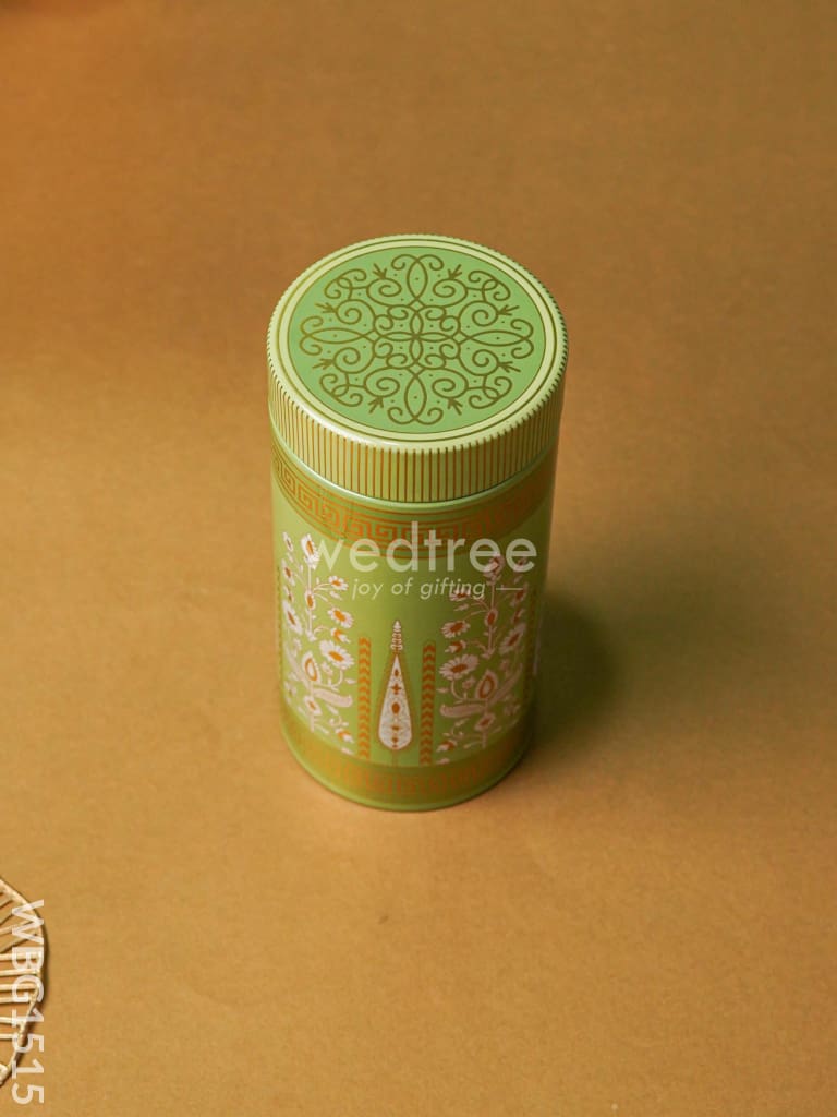 Floral Printed Tin Jar - WBG1515