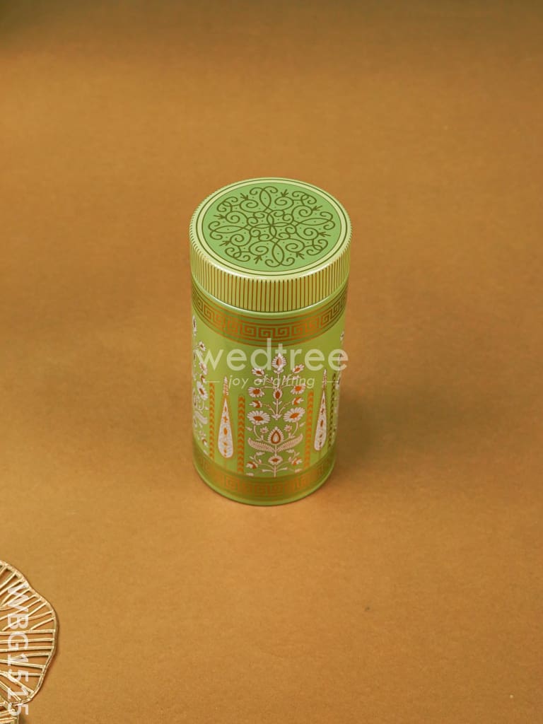 Floral Printed Tin Jar - WBG1515