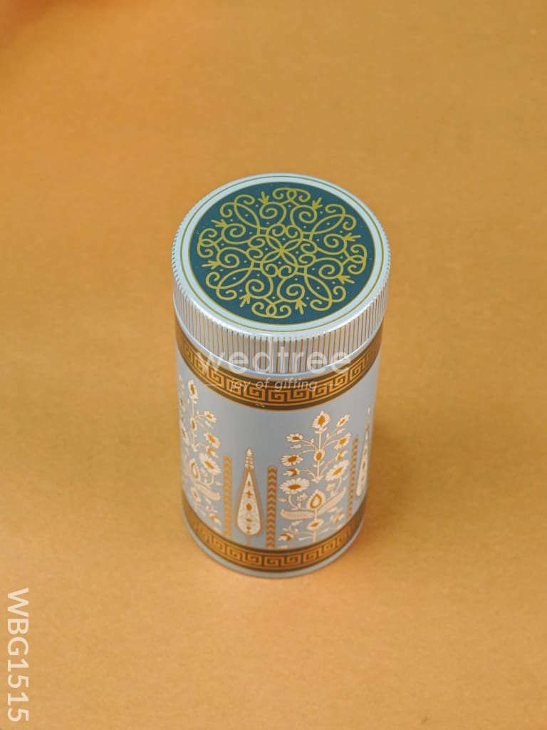 Floral Printed Tin Jar - WBG1515
