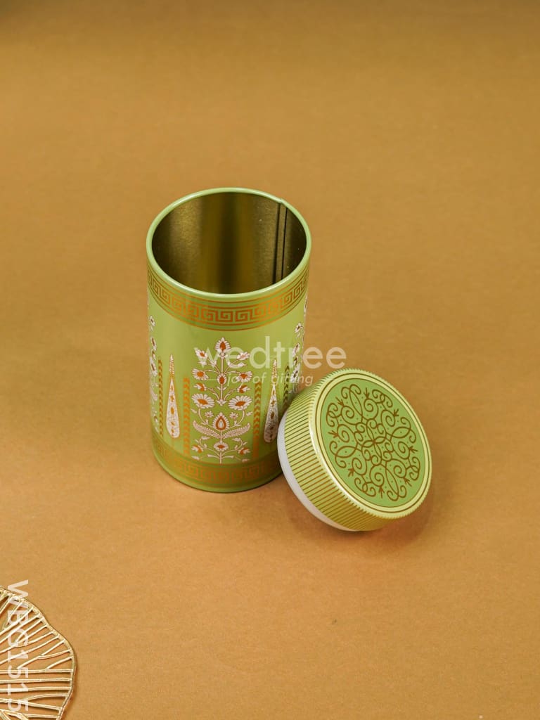 Floral Printed Tin Jar - WBG1515