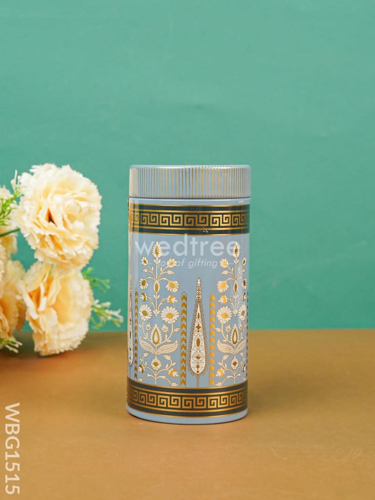 Floral Printed Tin Jar - WBG1515