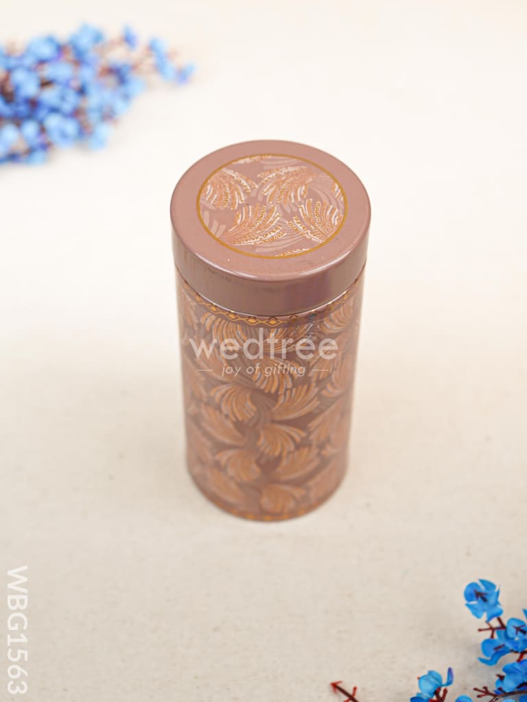 Floral Printed Tin Jar - WBG1563