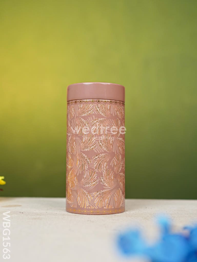 Floral Printed Tin Jar - WBG1563