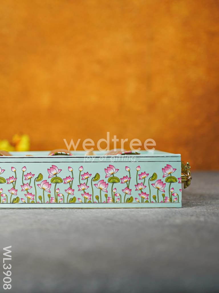 Floral Printed Tray with Jar Set - WL3908