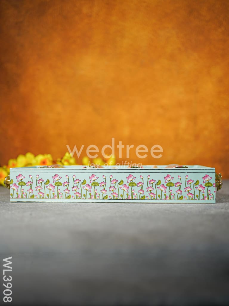 Floral Printed Tray with Jar Set - WL3908