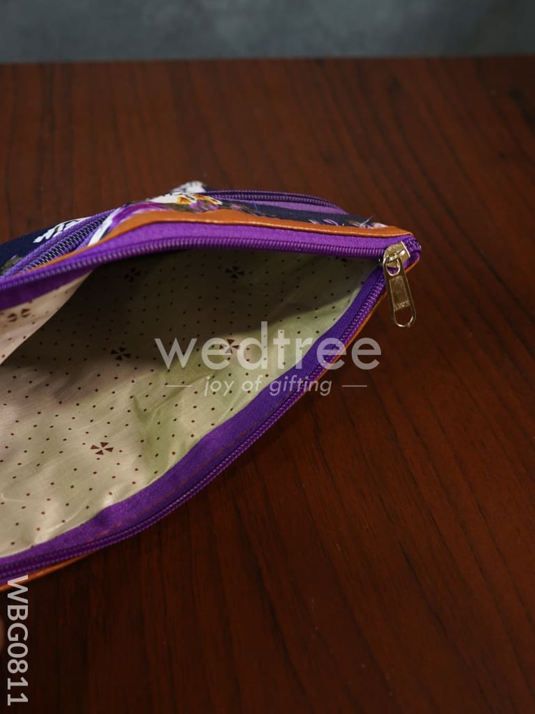 Floral Purse with Faux Leather - WBG0811