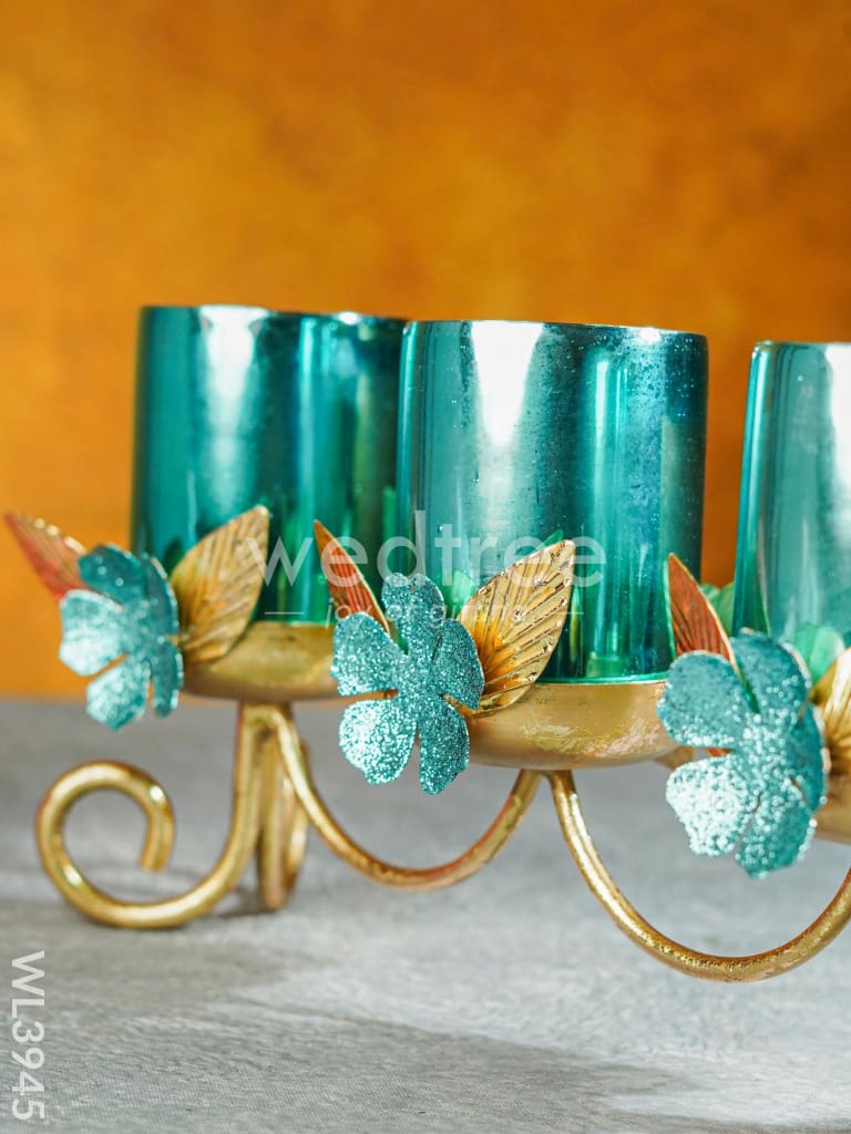 Floral Stand with 3 Glass Candle Holders - WL3945