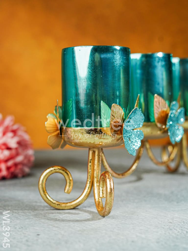 Floral Stand with 3 Glass Candle Holders - WL3945